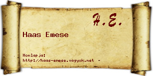 Haas Emese névjegykártya